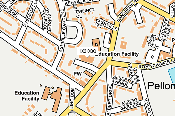 HX2 0QQ map - OS OpenMap – Local (Ordnance Survey) HX2 0QQ map - OS OpenMap – Local (Ordnance Survey)