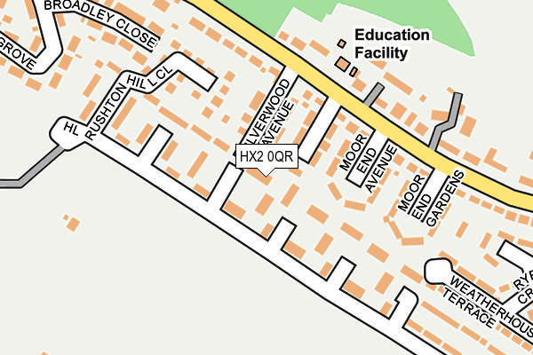 HX2 0QR map - OS OpenMap – Local (Ordnance Survey)