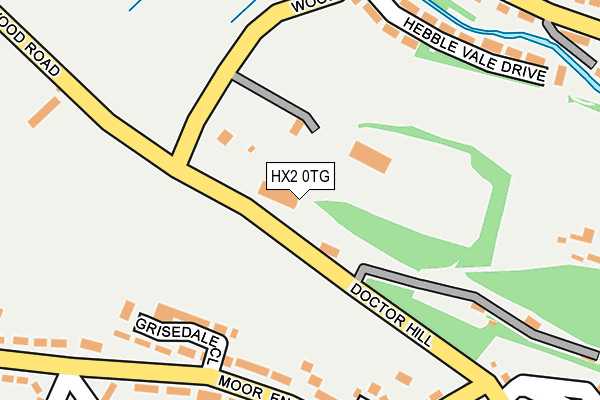HX2 0TG map - OS OpenMap – Local (Ordnance Survey) HX2 0TG map - OS OpenMap – Local (Ordnance Survey)