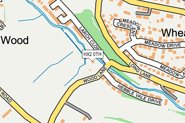 HX2 0TH map - OS OpenMap – Local (Ordnance Survey) HX2 0TH map - OS OpenMap – Local (Ordnance Survey)