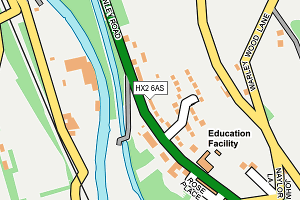 HX2 6AS map - OS OpenMap – Local (Ordnance Survey) HX2 6AS map - OS OpenMap – Local (Ordnance Survey)
