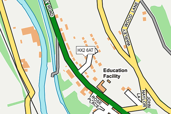 HX2 6AT map - OS OpenMap – Local (Ordnance Survey)