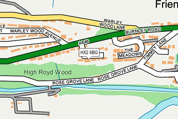 HX2 6BG map - OS OpenMap – Local (Ordnance Survey) HX2 6BG map - OS OpenMap – Local (Ordnance Survey)