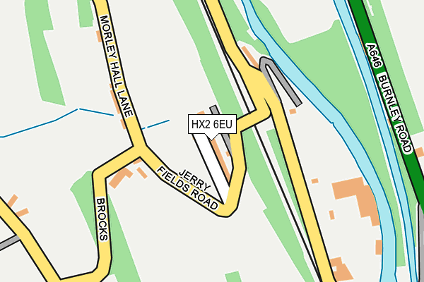 HX2 6EU map - OS OpenMap – Local (Ordnance Survey) HX2 6EU map - OS OpenMap – Local (Ordnance Survey)