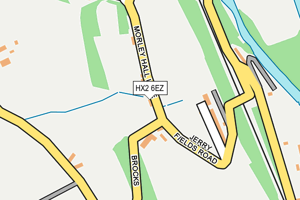 HX2 6EZ map - OS OpenMap – Local (Ordnance Survey) HX2 6EZ map - OS OpenMap – Local (Ordnance Survey)