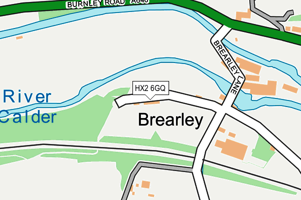 HX2 6GQ map - OS OpenMap – Local (Ordnance Survey) HX2 6GQ map - OS OpenMap – Local (Ordnance Survey)