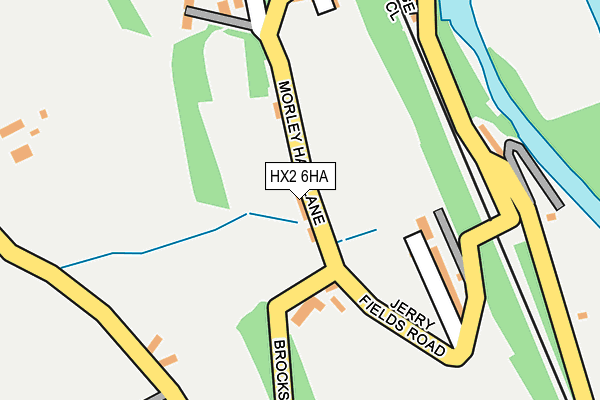 HX2 6HA map - OS OpenMap – Local (Ordnance Survey) HX2 6HA map - OS OpenMap – Local (Ordnance Survey)