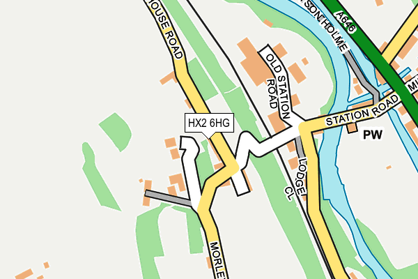 HX2 6HG map - OS OpenMap – Local (Ordnance Survey) HX2 6HG map - OS OpenMap – Local (Ordnance Survey)