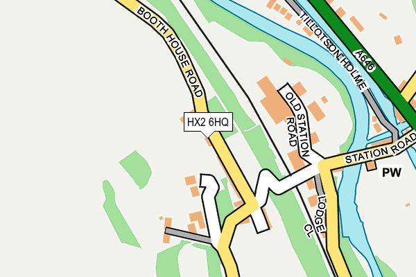 HX2 6HQ map - OS OpenMap – Local (Ordnance Survey) HX2 6HQ map - OS OpenMap – Local (Ordnance Survey)