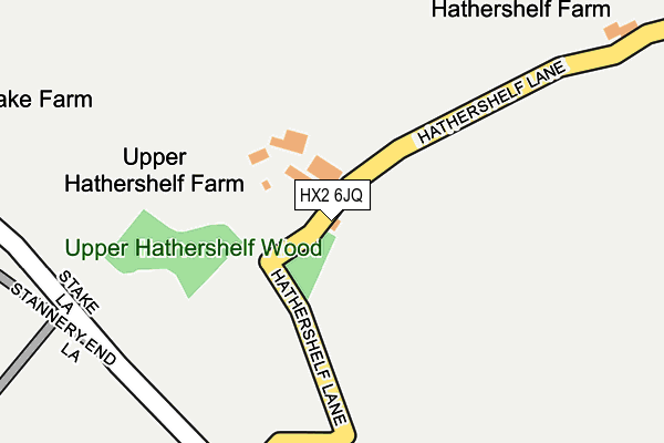 HX2 6JQ map - OS OpenMap – Local (Ordnance Survey) HX2 6JQ map - OS OpenMap – Local (Ordnance Survey)