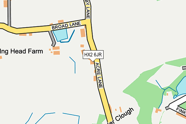 HX2 6JR map - OS OpenMap – Local (Ordnance Survey) HX2 6JR map - OS OpenMap – Local (Ordnance Survey)