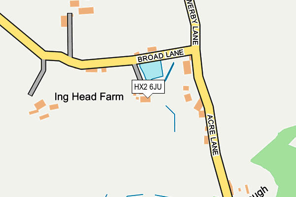 HX2 6JU map - OS OpenMap – Local (Ordnance Survey) HX2 6JU map - OS OpenMap – Local (Ordnance Survey)