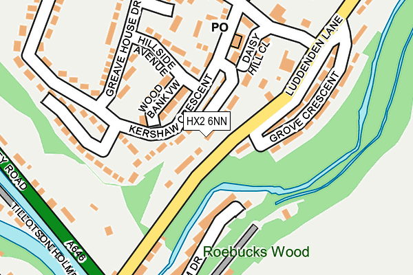 HX2 6NN map - OS OpenMap – Local (Ordnance Survey) HX2 6NN map - OS OpenMap – Local (Ordnance Survey)