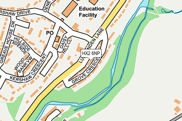 HX2 6NP map - OS OpenMap – Local (Ordnance Survey)
