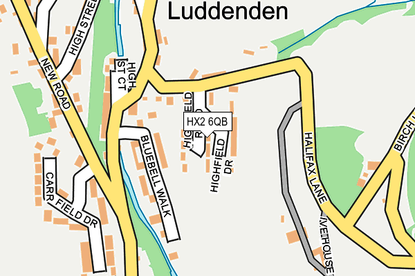 HX2 6QB map - OS OpenMap – Local (Ordnance Survey) HX2 6QB map - OS OpenMap – Local (Ordnance Survey)