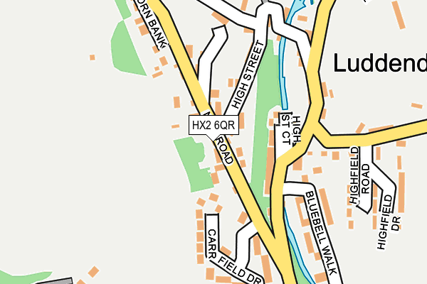 HX2 6QR map - OS OpenMap – Local (Ordnance Survey) HX2 6QR map - OS OpenMap – Local (Ordnance Survey)