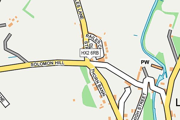 HX2 6RB map - OS OpenMap – Local (Ordnance Survey) HX2 6RB map - OS OpenMap – Local (Ordnance Survey)