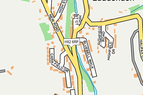 HX2 6RP map - OS OpenMap – Local (Ordnance Survey) HX2 6RP map - OS OpenMap – Local (Ordnance Survey)