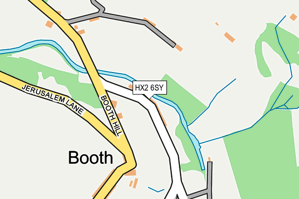 HX2 6SY map - OS OpenMap – Local (Ordnance Survey) HX2 6SY map - OS OpenMap – Local (Ordnance Survey)