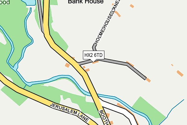 HX2 6TD map - OS OpenMap – Local (Ordnance Survey) HX2 6TD map - OS OpenMap – Local (Ordnance Survey)