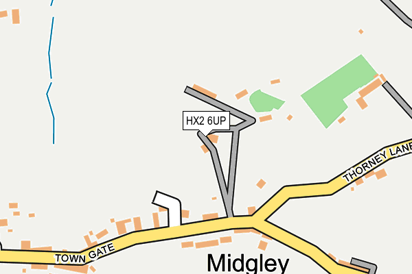 HX2 6UP map - OS OpenMap – Local (Ordnance Survey)