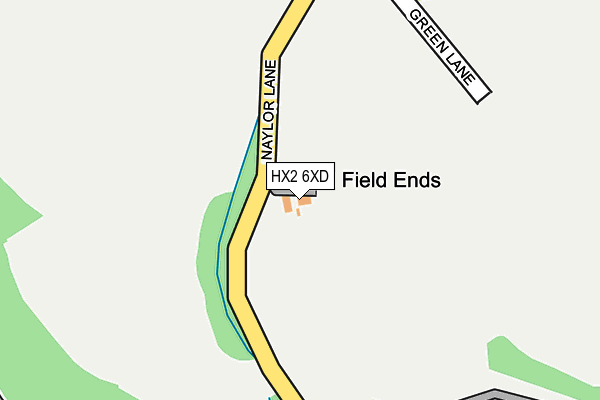 HX2 6XD map - OS OpenMap – Local (Ordnance Survey) HX2 6XD map - OS OpenMap – Local (Ordnance Survey)