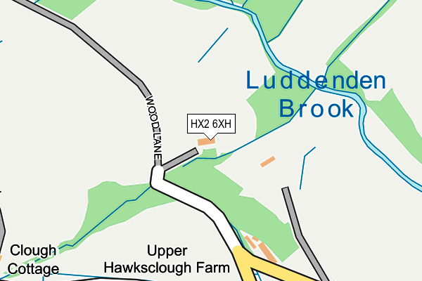 HX2 6XH map - OS OpenMap – Local (Ordnance Survey) HX2 6XH map - OS OpenMap – Local (Ordnance Survey)