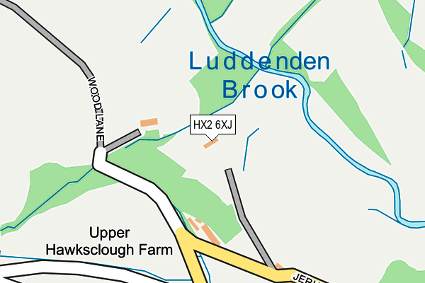 HX2 6XJ map - OS OpenMap – Local (Ordnance Survey) HX2 6XJ map - OS OpenMap – Local (Ordnance Survey)