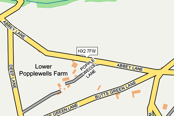 HX2 7FW map - OS OpenMap – Local (Ordnance Survey) HX2 7FW map - OS OpenMap – Local (Ordnance Survey)