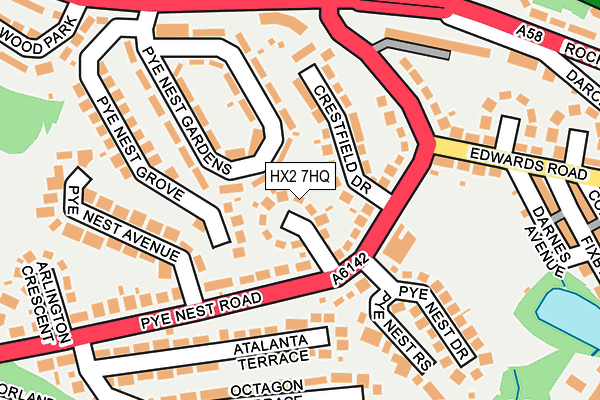 HX2 7HQ map - OS OpenMap – Local (Ordnance Survey) HX2 7HQ map - OS OpenMap – Local (Ordnance Survey)