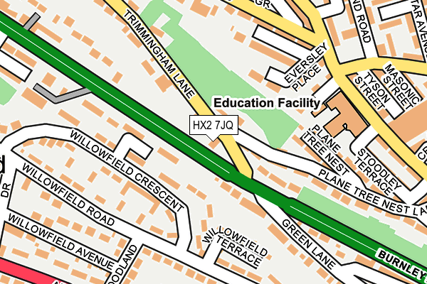 HX2 7JQ map - OS OpenMap – Local (Ordnance Survey) HX2 7JQ map - OS OpenMap – Local (Ordnance Survey)