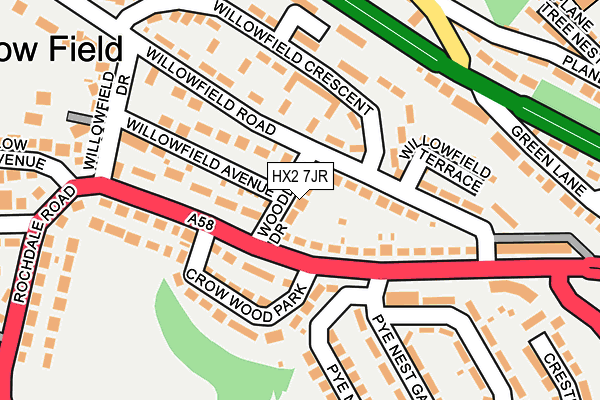 HX2 7JR map - OS OpenMap – Local (Ordnance Survey) HX2 7JR map - OS OpenMap – Local (Ordnance Survey)