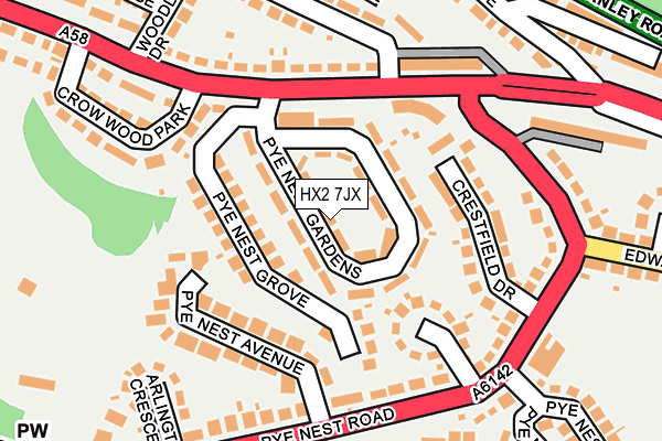 HX2 7JX map - OS OpenMap – Local (Ordnance Survey) HX2 7JX map - OS OpenMap – Local (Ordnance Survey)