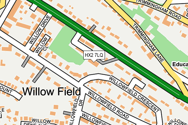 HX2 7LQ map - OS OpenMap – Local (Ordnance Survey) HX2 7LQ map - OS OpenMap – Local (Ordnance Survey)