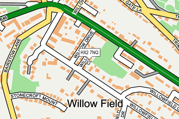 HX2 7NQ map - OS OpenMap – Local (Ordnance Survey) HX2 7NQ map - OS OpenMap – Local (Ordnance Survey)