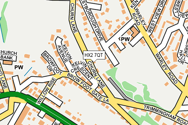 HX2 7QT map - OS OpenMap – Local (Ordnance Survey) HX2 7QT map - OS OpenMap – Local (Ordnance Survey)