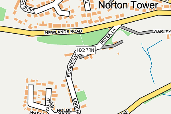 HX2 7RN map - OS OpenMap – Local (Ordnance Survey) HX2 7RN map - OS OpenMap – Local (Ordnance Survey)