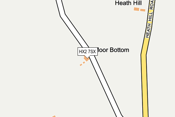 HX2 7SX map - OS OpenMap – Local (Ordnance Survey) HX2 7SX map - OS OpenMap – Local (Ordnance Survey)