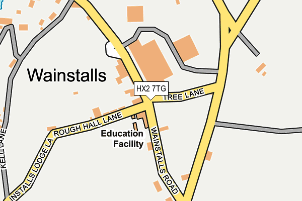 HX2 7TG map - OS OpenMap – Local (Ordnance Survey) HX2 7TG map - OS OpenMap – Local (Ordnance Survey)