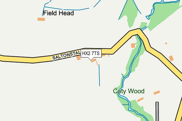 HX2 7TS map - OS OpenMap – Local (Ordnance Survey) HX2 7TS map - OS OpenMap – Local (Ordnance Survey)