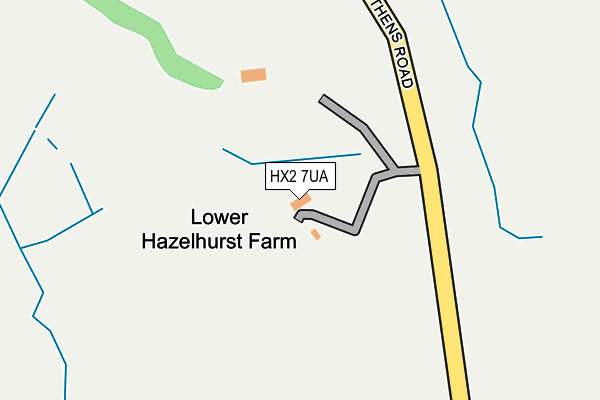 HX2 7UA map - OS OpenMap – Local (Ordnance Survey)