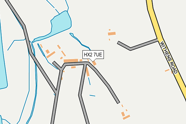 HX2 7UE map - OS OpenMap – Local (Ordnance Survey) HX2 7UE map - OS OpenMap – Local (Ordnance Survey)