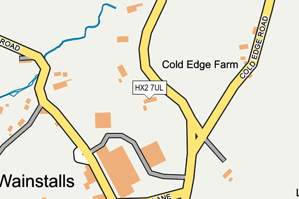 HX2 7UL map - OS OpenMap – Local (Ordnance Survey) HX2 7UL map - OS OpenMap – Local (Ordnance Survey)