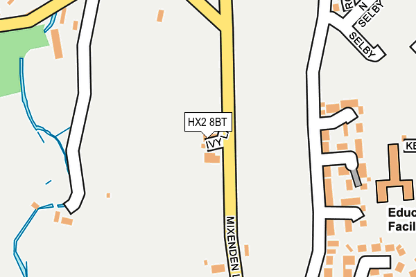 HX2 8BT map - OS OpenMap – Local (Ordnance Survey) HX2 8BT map - OS OpenMap – Local (Ordnance Survey)