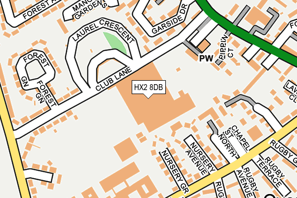 HX2 8DB map - OS OpenMap – Local (Ordnance Survey) HX2 8DB map - OS OpenMap – Local (Ordnance Survey)
