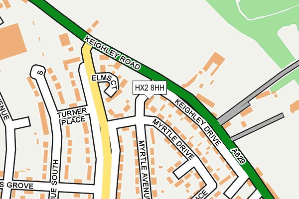 HX2 8HH map - OS OpenMap – Local (Ordnance Survey) HX2 8HH map - OS OpenMap – Local (Ordnance Survey)