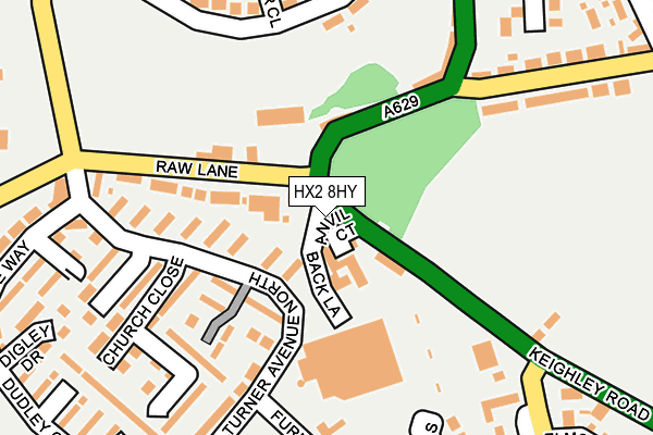 HX2 8HY map - OS OpenMap – Local (Ordnance Survey) HX2 8HY map - OS OpenMap – Local (Ordnance Survey)
