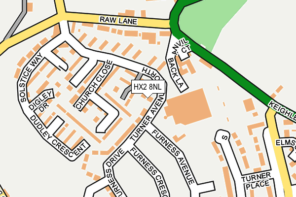HX2 8NL map - OS OpenMap – Local (Ordnance Survey) HX2 8NL map - OS OpenMap – Local (Ordnance Survey)