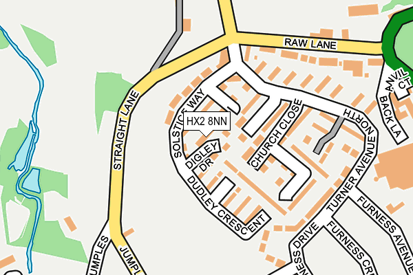 HX2 8NN map - OS OpenMap – Local (Ordnance Survey) HX2 8NN map - OS OpenMap – Local (Ordnance Survey)