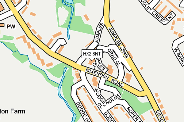 HX2 8NT map - OS OpenMap – Local (Ordnance Survey) HX2 8NT map - OS OpenMap – Local (Ordnance Survey)